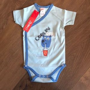Zutano Infant Baby Short Sleeve One Piece Bear Coolin Off Fits 6 Months - NWT